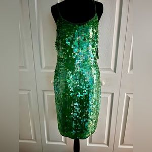 Vintage Unicorn 🦄 Green Chaudry Cocktail/Formal Party Dress
